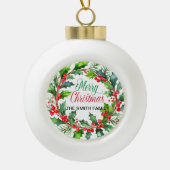 スノーフレークフレームオーナメント セラミックボールオーナメント (正面)