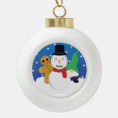 スノーフレークフレームオーナメント セラミックボールオーナメント (正面)