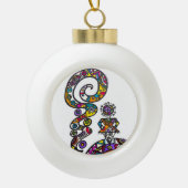 スノーフレークフレームオーナメント セラミックボールオーナメント (正面)