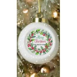 スノーフレークフレームオーナメント セラミックボールオーナメント