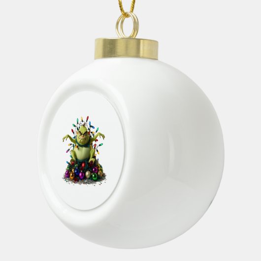 スノーフレークフレームオーナメント セラミックボールオーナメント (右)