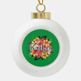 スノーフレークフレームオーナメント セラミックボールオーナメント