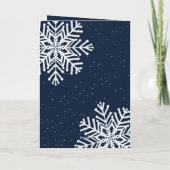 スノーフレークフレームクリスマスファミリーフォト カード (裏面)