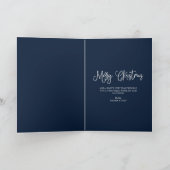 スノーフレークフレームクリスマスファミリーフォト カード (内部)