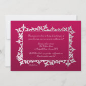 スノーフレークフレームフォト招待状 招待状 (裏面)