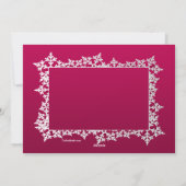 スノーフレークフレーム写真の誕生のお知らせ シーズンカード (裏面)