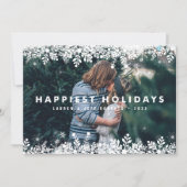 スノーフレークフレーム |ホリモダンデーフォトカード シーズンカード (正面)