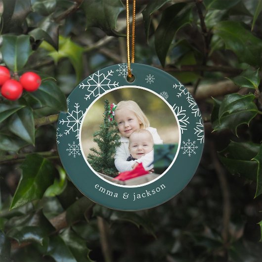 スノーフレークフレーム |写真 セラミックオーナメント