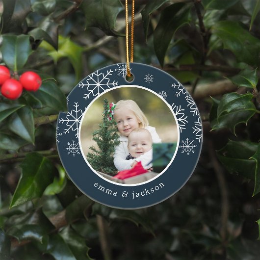 スノーフレークフレーム |写真 セラミックオーナメント