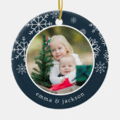 スノーフレークフレーム |写真 セラミックオーナメント (正面)