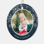 スノーフレークフレーム |写真 セラミックオーナメント (左)