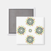 スノーフレークフローラオレンジイエロー マグネット (正面/裏面)