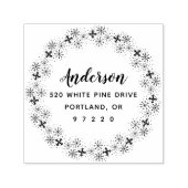 スノーフレークフローリーリース差出人住所 セルフインキングスタンプ (デザイン)
