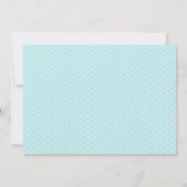 スノーフレークブライダルシャワーアイスブルー 招待状 (裏面)