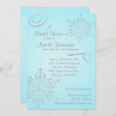 スノーフレークブライダルシャワー 招待状 (正面/裏面)