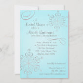 スノーフレークブライダルシャワー 招待状 (正面)