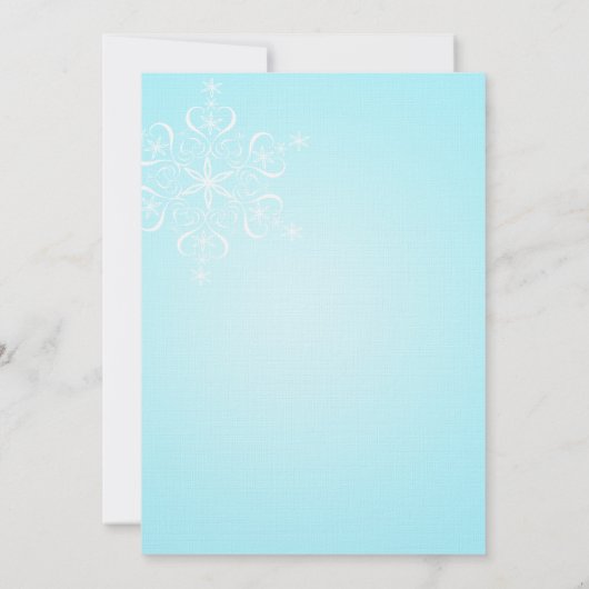 スノーフレークブライダルシャワー 招待状 (裏面)
