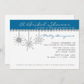 スノーフレークブライダルシャワー 招待状 (正面/裏面)