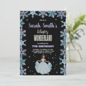 スノーフレークブラックウィンターワンダーランド招待状 招待状 (スタンド正面)