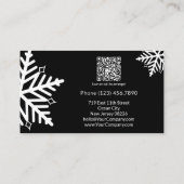 スノーフレークブラック&ホワイトホリデーサンキュー&パンチ ロイヤリティカード (裏面)