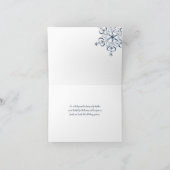 スノーフレークブルーエレガンスサンキュー サンキューカード (内部)