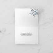 スノーフレークブルーエレガンスサンキュー サンキューカード (内部)