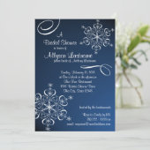 スノーフレークブルーブライダルシャワー 招待状 (スタンド正面)