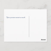 スノーフレークブルー《写真》ぼけ味ウィンターサンキュー ポストカード (裏面)