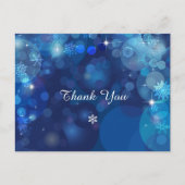 スノーフレークブルー《写真》ぼけ味ウィンターサンキュー ポストカード (正面)