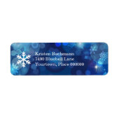 スノーフレークブルー《写真》ぼけ味冬 ラベル (正面)