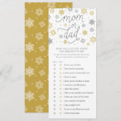 スノーフレークベイビーシャワーゲーム どれくらい知ってる？ 招待状 (正面/裏面)