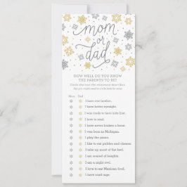 スノーフレークベイビーシャワーゲーム どれくらい知ってる？ 招待状