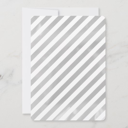 スノーフレークベビーのコールドドライブバイベビーシャワー 招待状 (裏面)