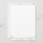 スノーフレークベビーふりかける招待状冬のベビーシャワー 招待状 (裏面)