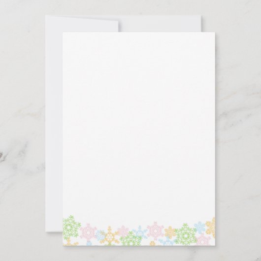 スノーフレークベビーふりかける招待状冬のベビーシャワー 招待状 (裏面)