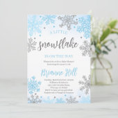 スノーフレークベビーシャワー招待状 招待状 (スタンド正面)