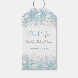 スノーフレークベビー冷たいアウトサイドシャワーギフトラベル ギフトタグ
