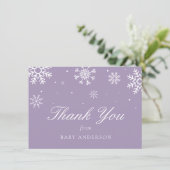 スノーフレークベビー外は寒いありがとう サンキューカード (スタンド正面)