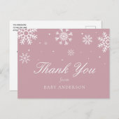 スノーフレークベビー外は寒いありがとう ポストカード (正面/裏面)