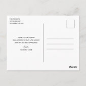 スノーフレークベビー外は寒いありがとう ポストカード (裏面)