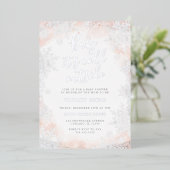 スノーフレークベビー外は寒いベビーシャワー 箔招待状 (立ち正面)