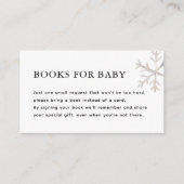 スノーフレークベビー寒い外の本ベビー エンクロージャーカード (正面)