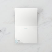 スノーフレークベビー寒い外サンキューカード サンキューカード (内部)