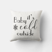 スノーフレークベビー寒い外モダン クッション (裏面)