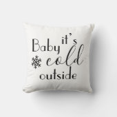 スノーフレークベビー寒い外モダン クッション (正面)