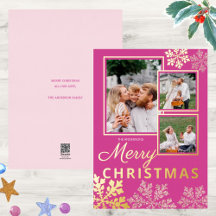 スノーフレークベリきらきら光るー3フォトコラージュ金ゴールド