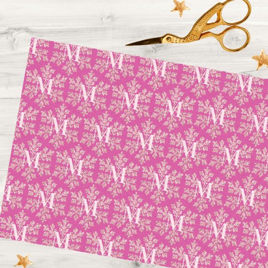 スノーフレークベリーパタきらきら光るーン素朴モノグラム 薄葉紙