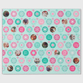 スノーフレークホリディフォト ラッピングペーパー (フラット)