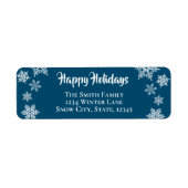 スノーフレークホリデイ差出人住所 ラベル (正面)