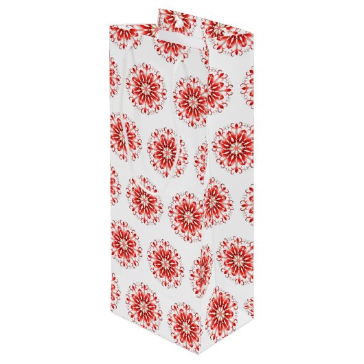 スノーフレークホリデイ抱き枕 ワインギフトバッグ (裏面アングル)